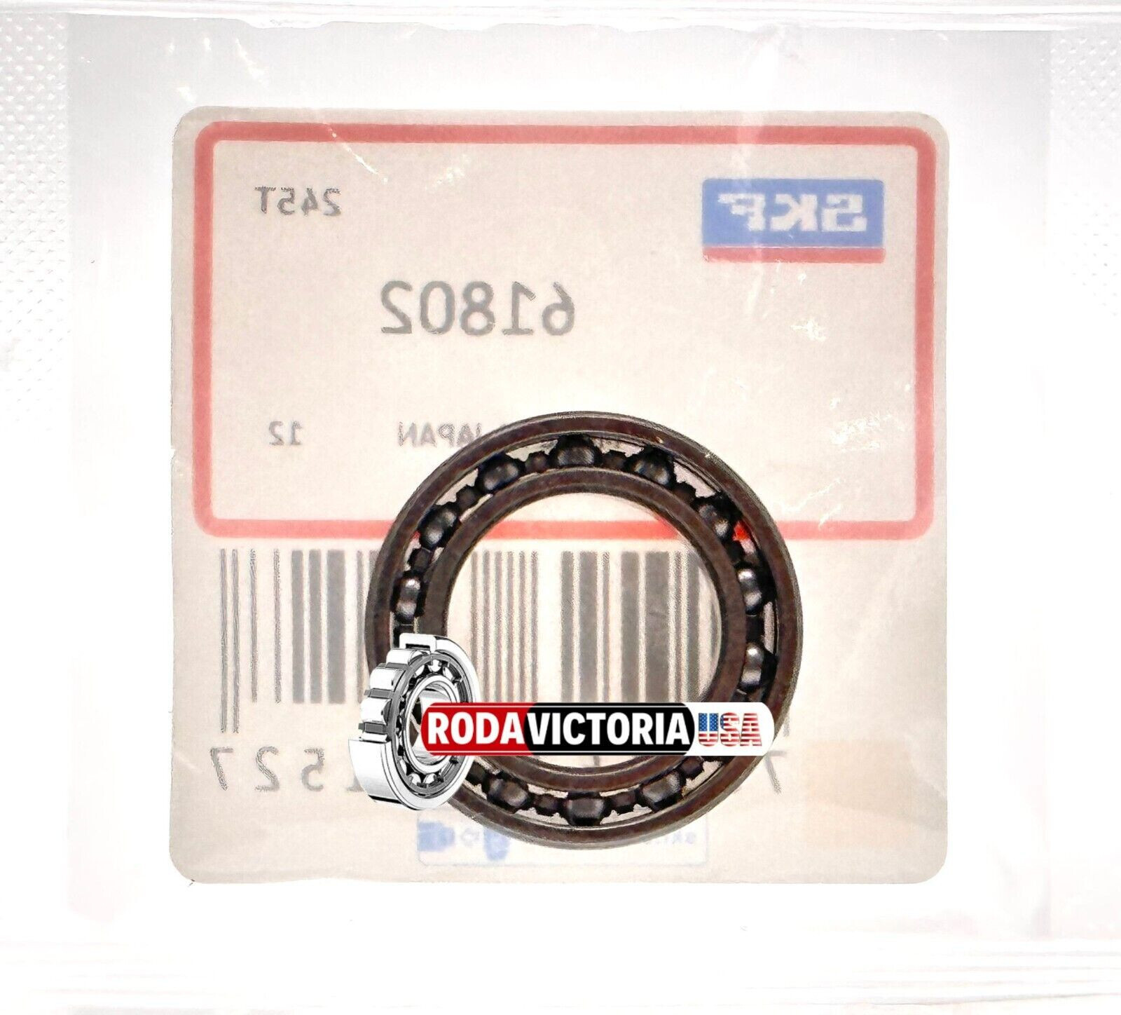 SKF JAPAN 61802 DEEP GROOVE BALL BEARING, OPEN, NO SEALS 6802 15x24x5mm