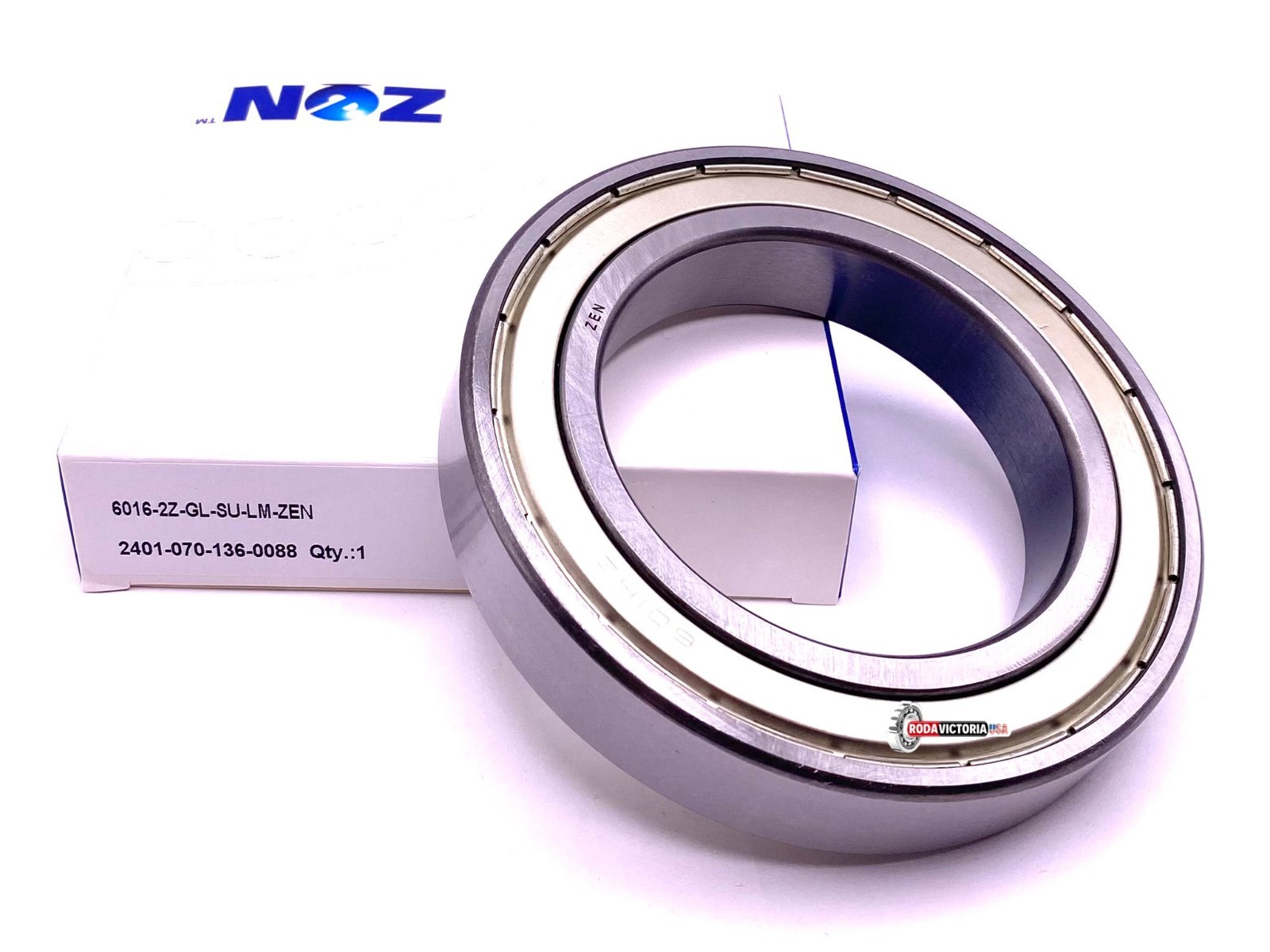 ZEN 6016 ZZ Deep Groove Ball Bearing, Metal Shielded 80x125x22 mm