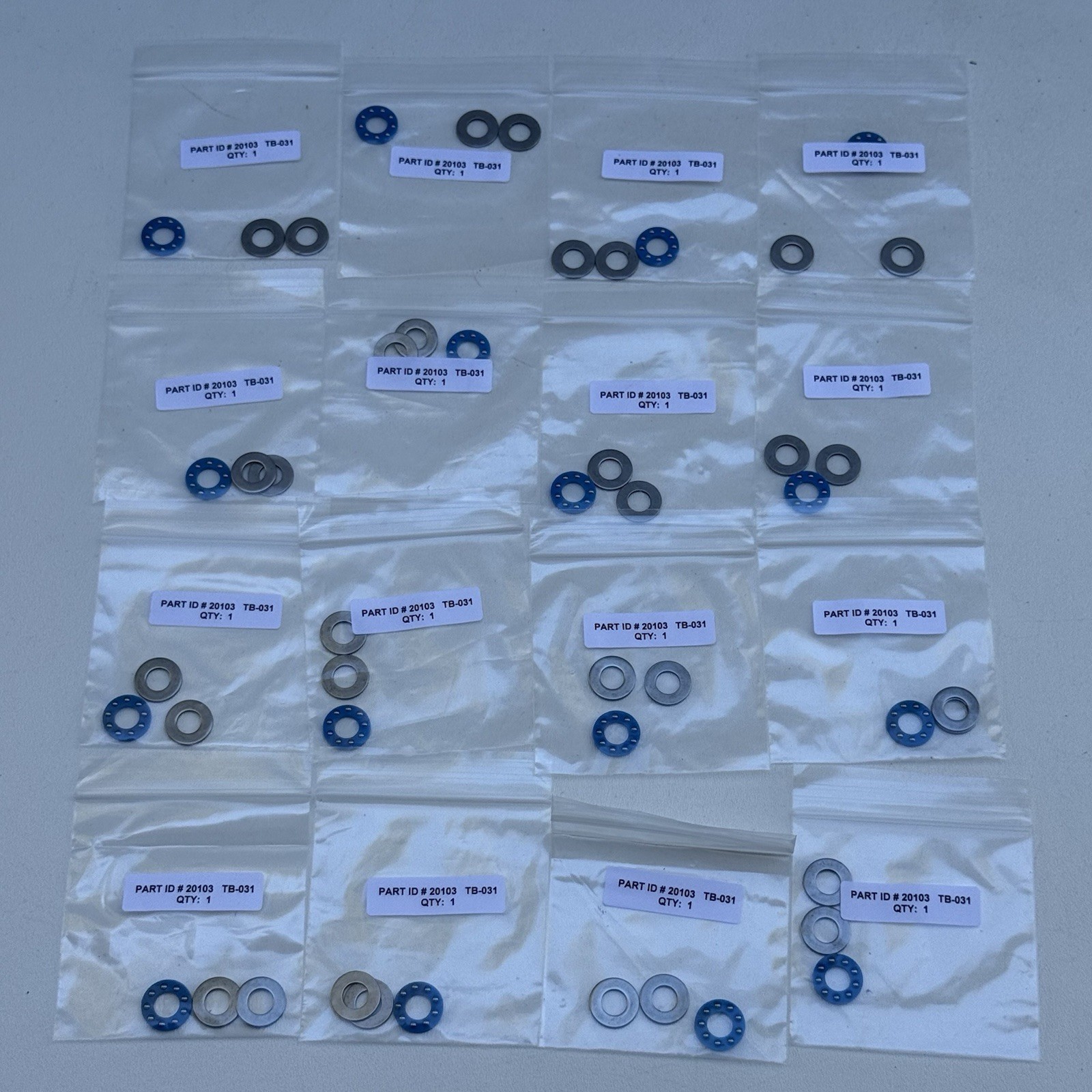 Lot Of 21 – 20103 Thrust Bearing TB-031 0.3125 in. ID, 0.625 in. OD, 0.193 in.