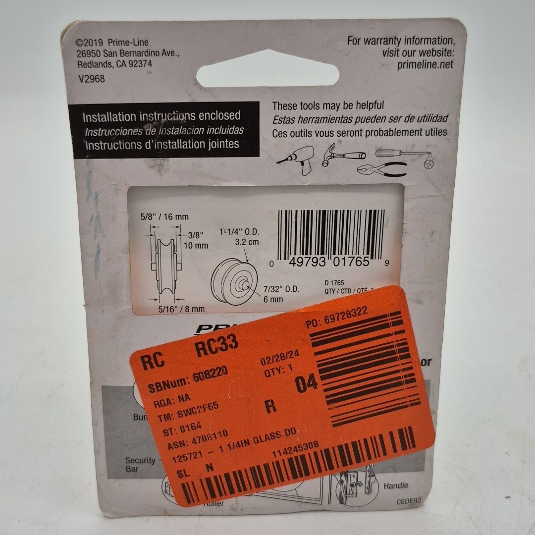 (2-Pk) Prime-Line Precision Ball Bearing Rollers Steel 1-1/4 D 1765