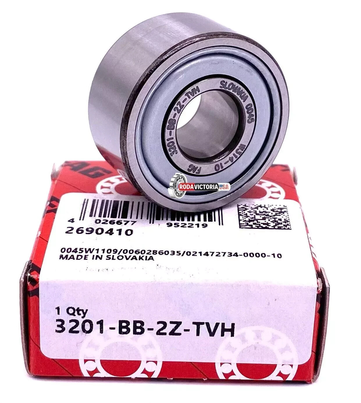 FAG 3201 BB ZZ TVH Angular Contact Ball Bearing, Metal Shielded 12x32x15.9 mm