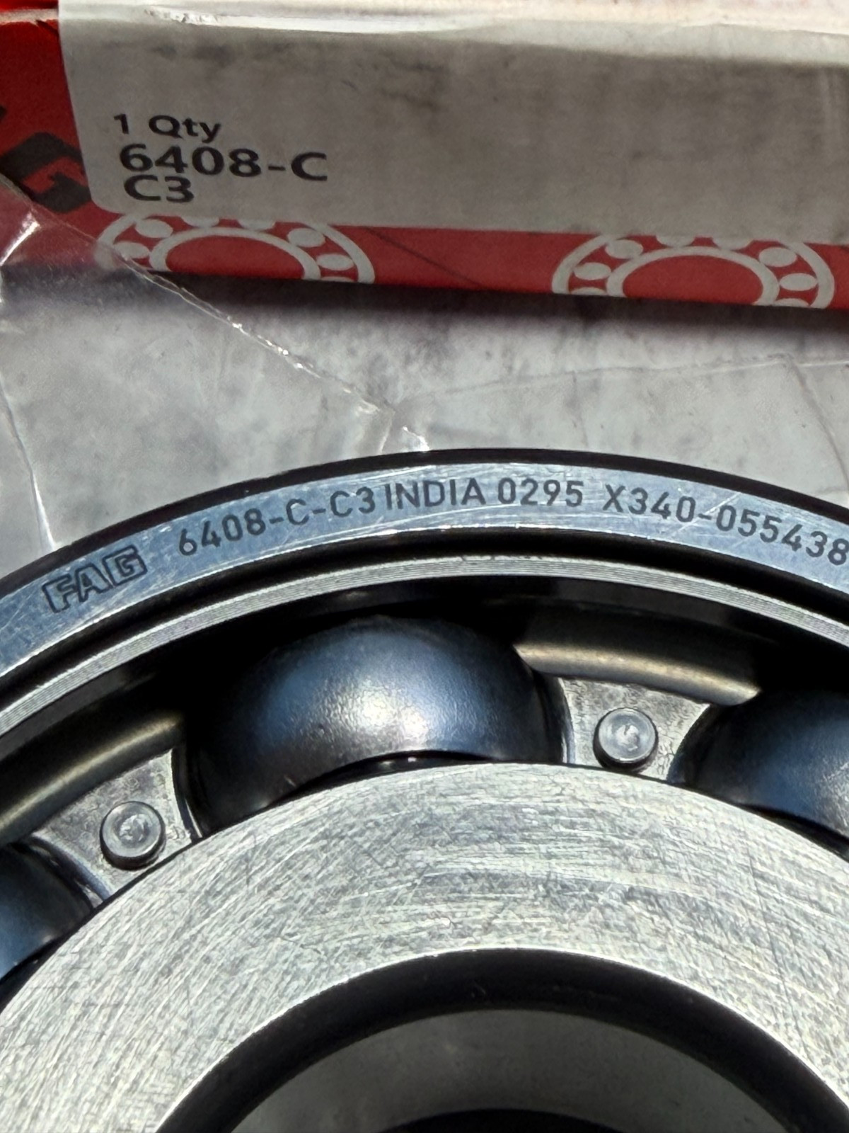 FAG 6408-C C3- RADIAL/DEEP GROOVE BALL BEARING, 40mm X 110mm X 27mm