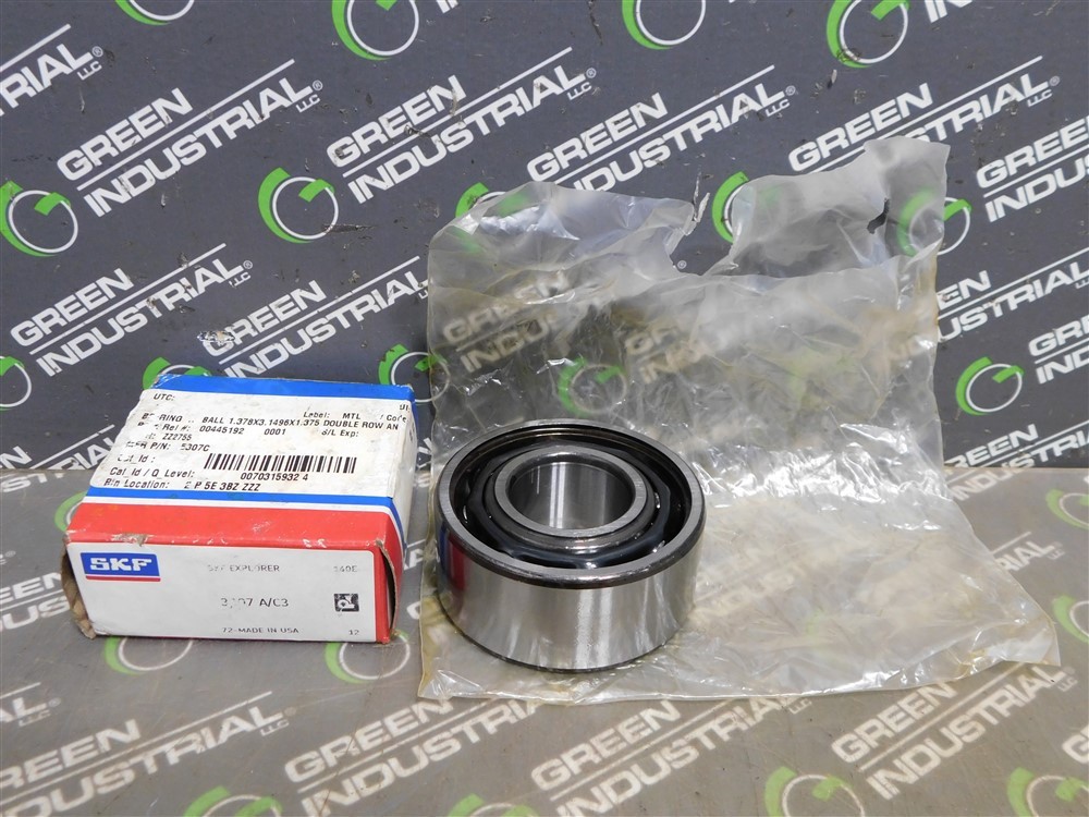 NEW SKF 3307 A/C3 Angular Contact Ball Bearing 35m Bore 80mm OD 34.9mm Width 30°