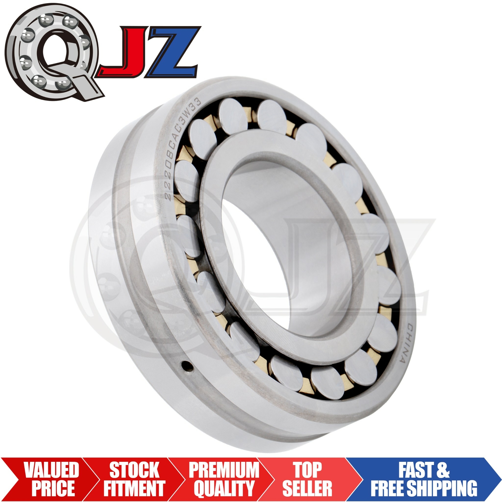 [(Qty.1)] 22208CAC3W33 Spherical Roller Bearing [40mm Bore x 80mm OD x 23mm W]