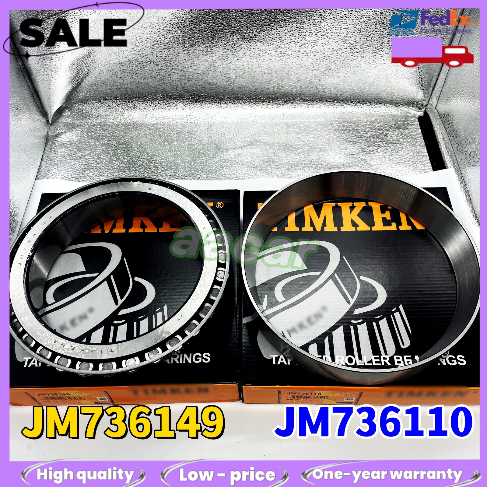 1SET OF JM736110 JM736149 Tapered Bearing Cup Cone Roller Bearing For TIMKEN NEW
