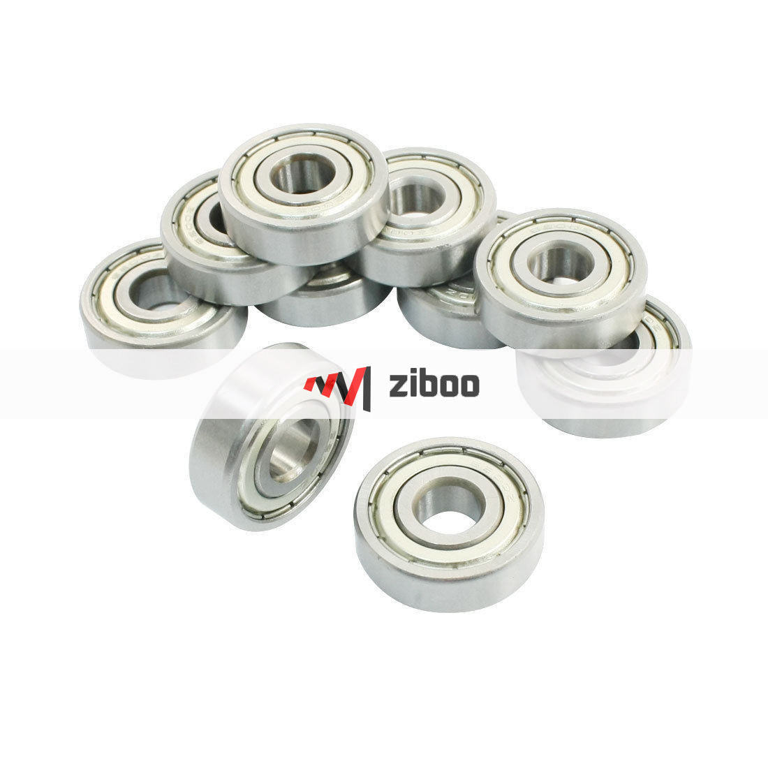 10Pcs 6200Z 10x 30x 9mm Single Row Sealed Deep Groove Ball Bearings Silver Ton