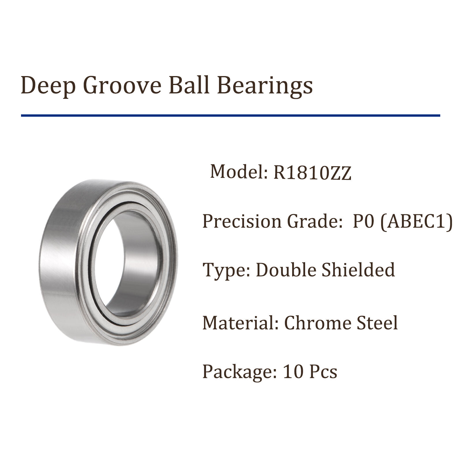 10pcs Deep Groove Ball Bearings 5/16″ x 1/2″ x 5/32″ Chrome Steel Double Shield