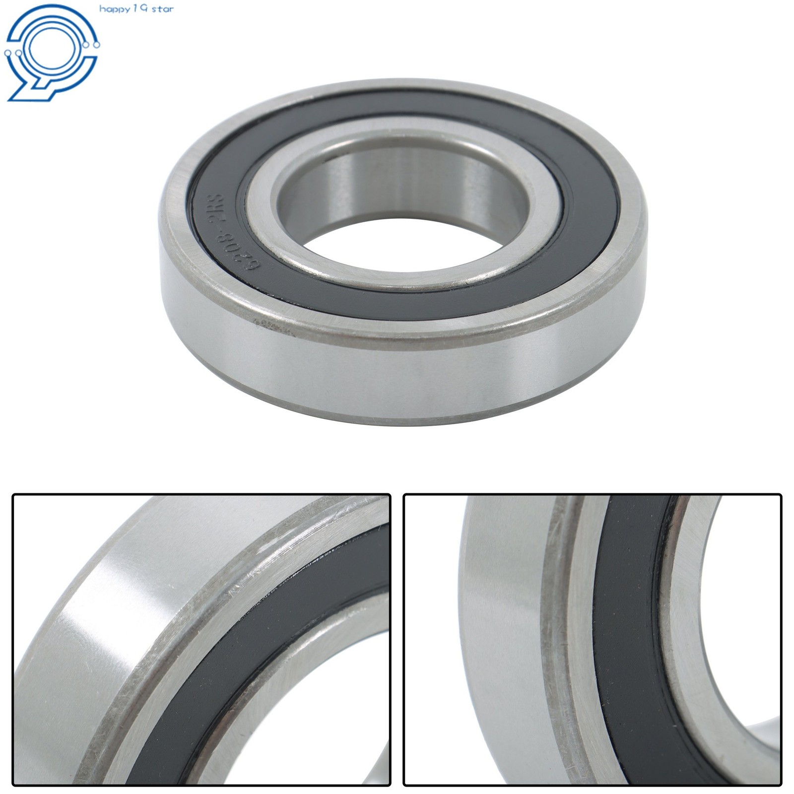 Rubber Sealed 6208-2RS Bearings 4pcs 40x80x18mm Deep Groove