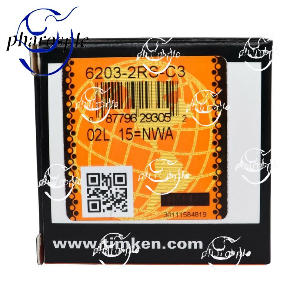 (2 PACK) TIMKEN 6203-2RS/C3 6203-2RS 17X40X12MM Double Rubber Seal Ball Bearings