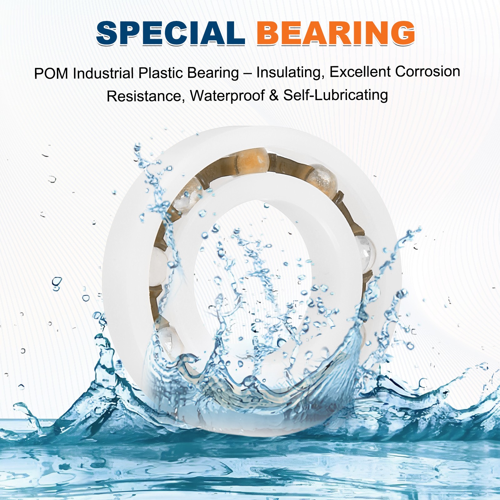8Pcs 689 POM Plastic Bearings, 9 x 17 x 4 mm Deep-Groove Ball Bearings