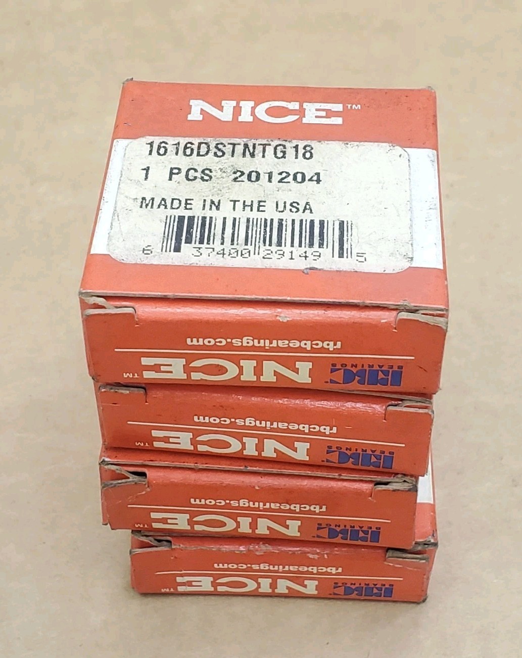 RBC Nice 1616DSTNTG18 Ball Roller Bearing Double Metal Shield – Set of 2 – NEW