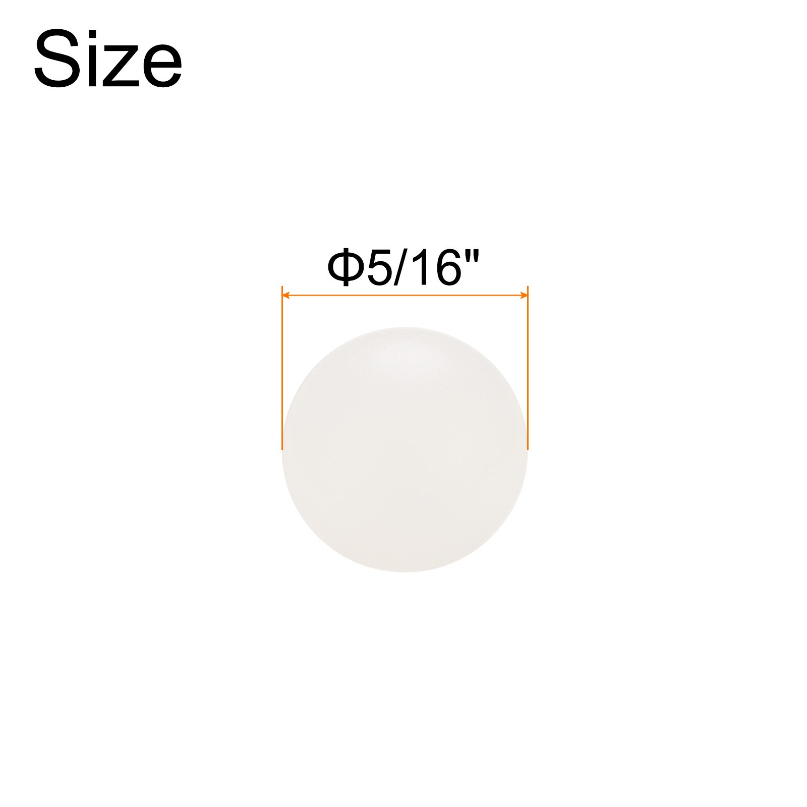 50pcs PP Plastic Bearing Balls 5/16″ 7.938mm Solid Plastic Balls G1 Precision