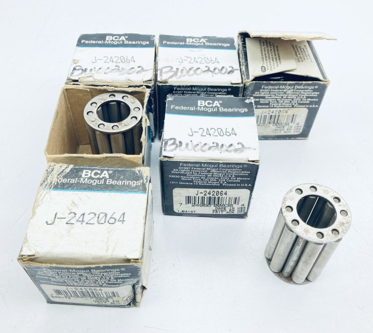 Lot of 7 FEDERAL MOGUL J-242060 journal Bearing Unit 2″ x 1-3/8″ x 3/4″