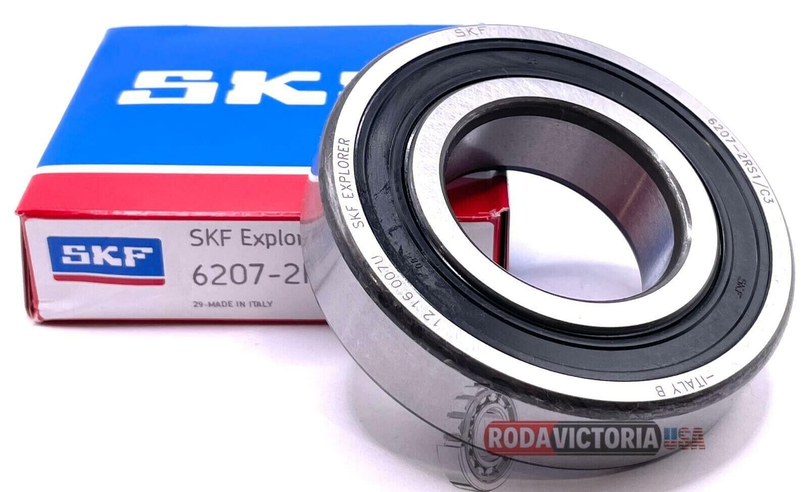 SKF 6207 2RS C3 DEEP GROOVE BALL BEARING, RUBBER SEALED 35x72x17 mm