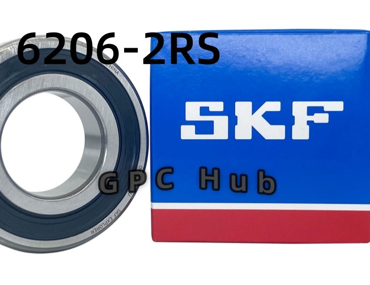 2PC 6206-2RS SKF Brand Rubber Seal Ball Bearing 30x62x16mm 6206-2RS Fast ship #