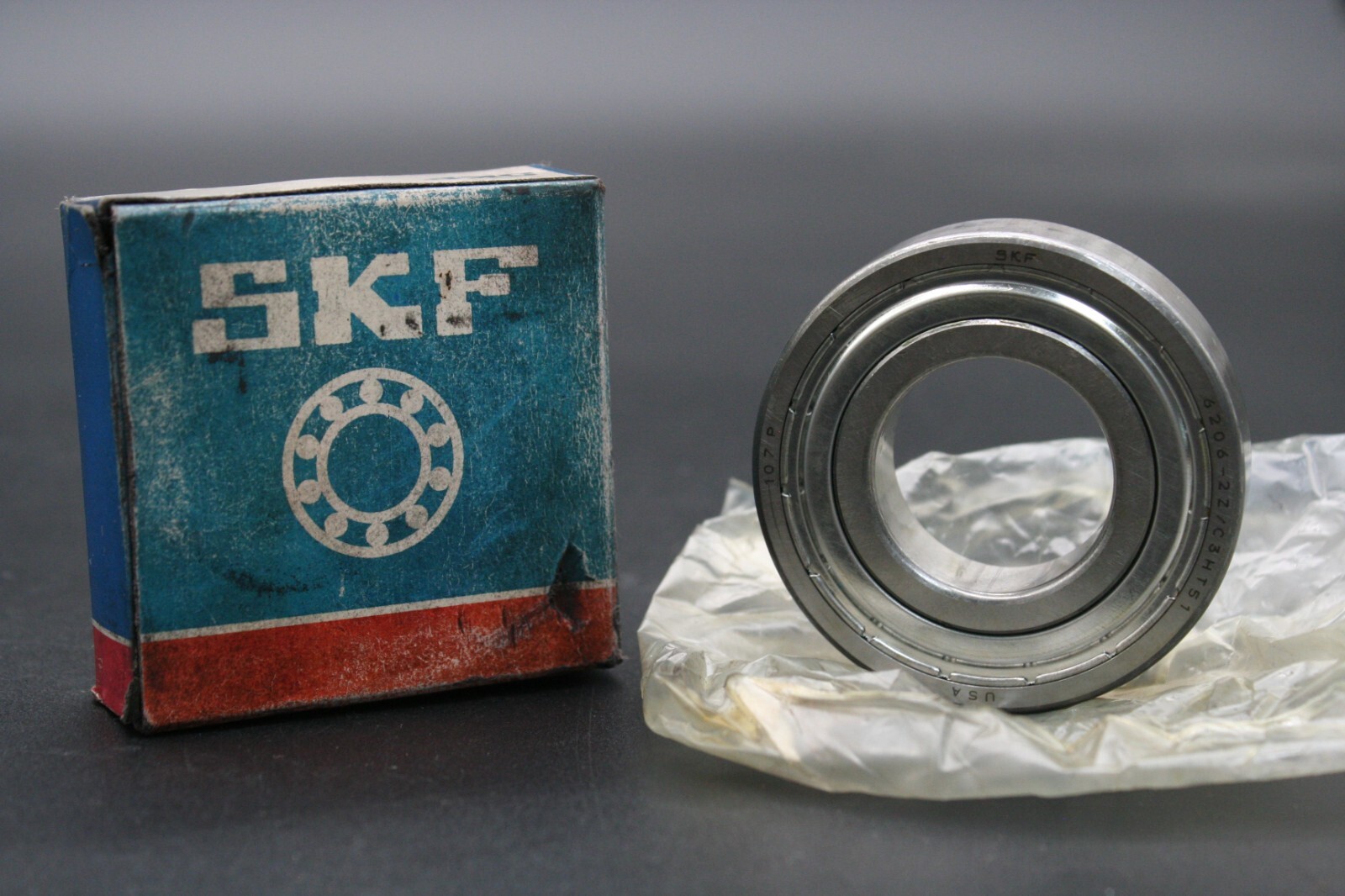One (1) SKF 6206 2ZJEM Deep Groove Ball Bearing 30mm ID USA NEW