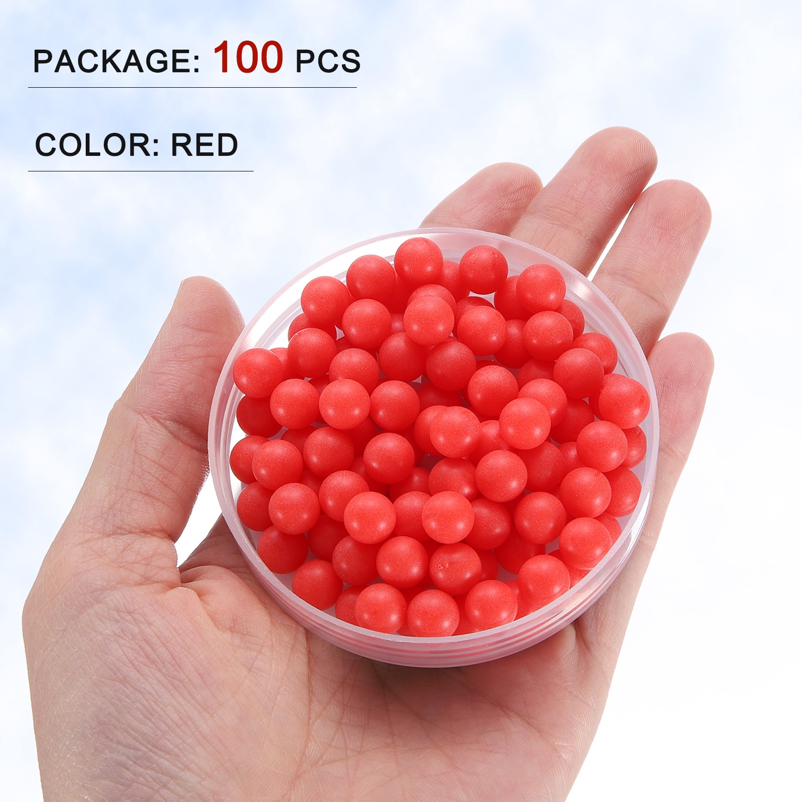 100pcs PP Plastic Bearing Balls 8mm Solid Plastic Balls G2 Precision Red]