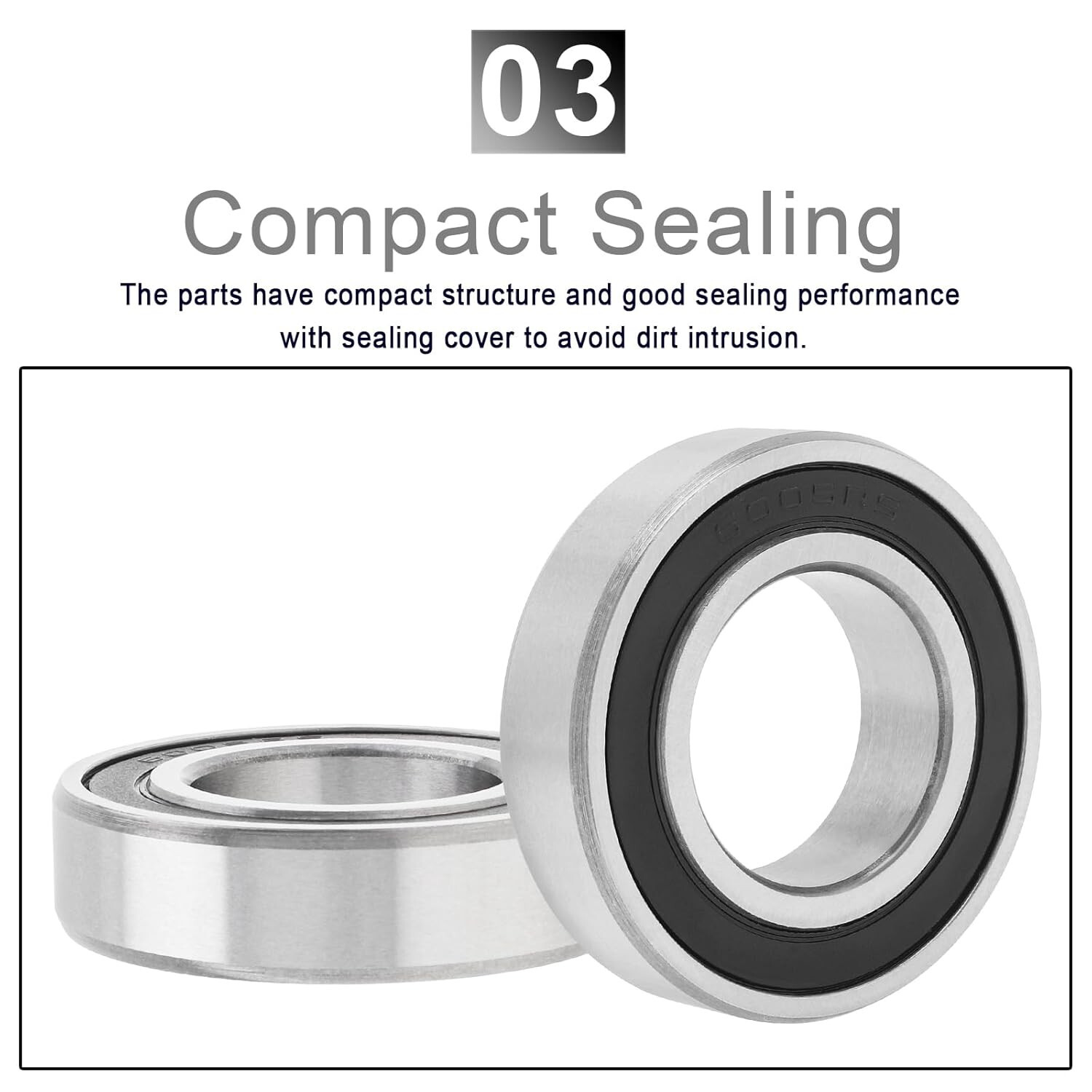 qty. 10 CLAHJQX 10 Pcs 6005RS Bearing 6005 2RS Deep Groove Ball Bearing 25x47x12