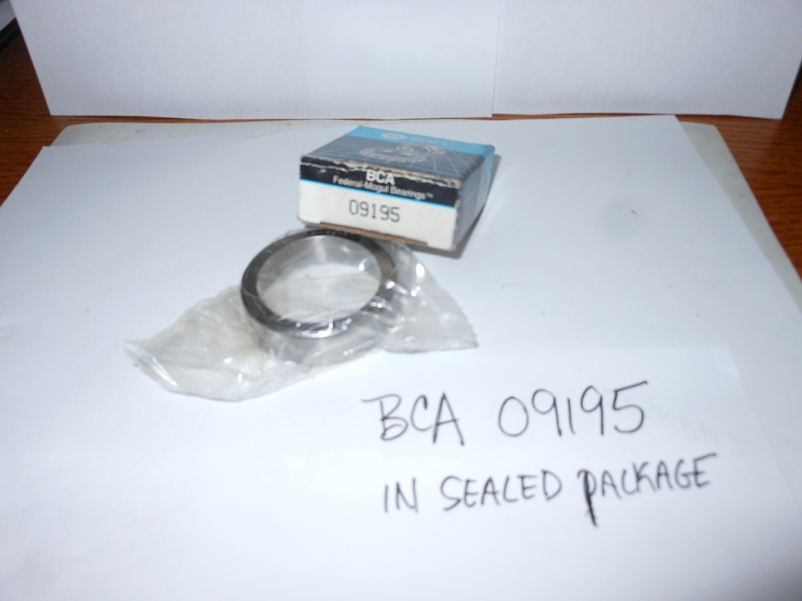 NEW BCA 09195 TAPERED ROLLER BEARING CUP~IN SEALED PACKAGE