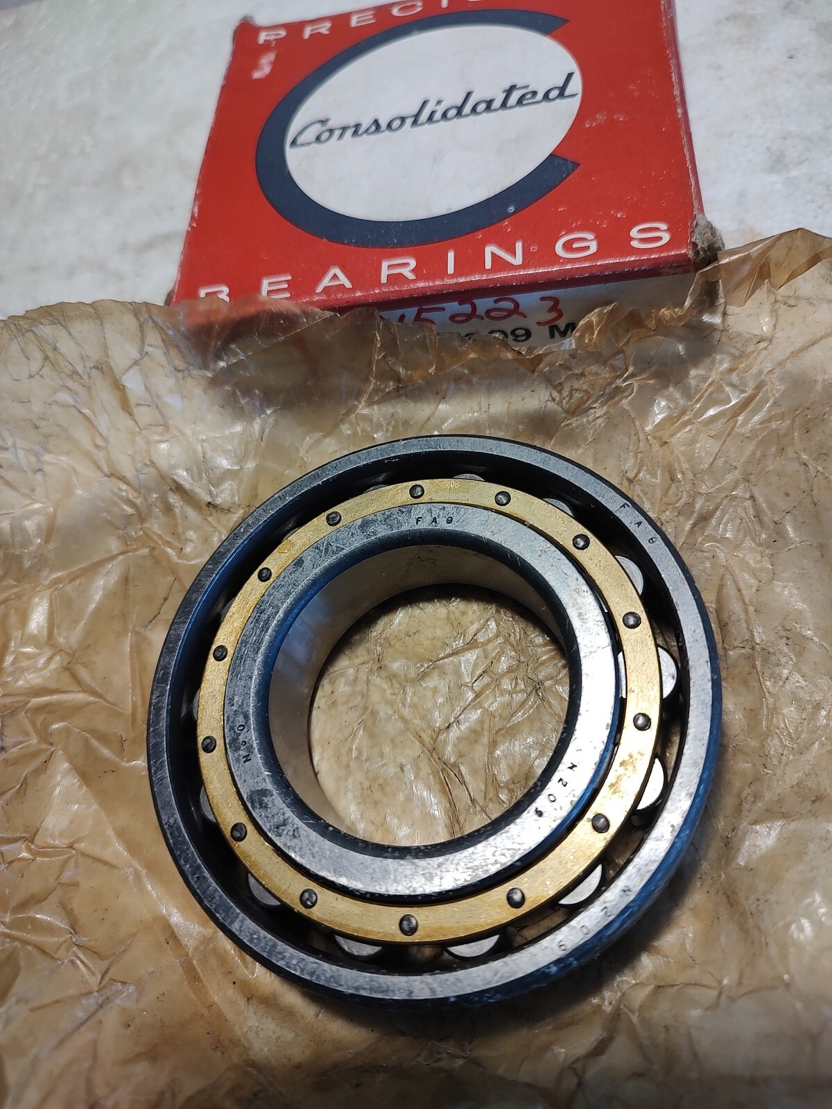 NEW FAG N209M Cylindrical Roller Bearing Made In Germany Bronze Cage 45x85x19 mm