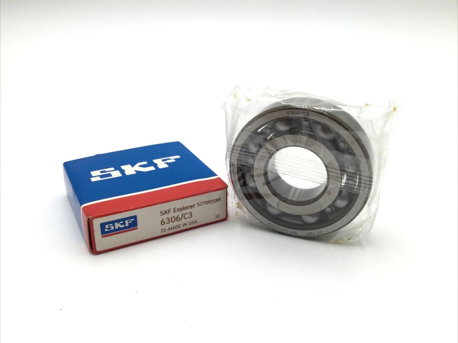 SKF 6306/C3 Single Row Deep Groove Ball Bearing