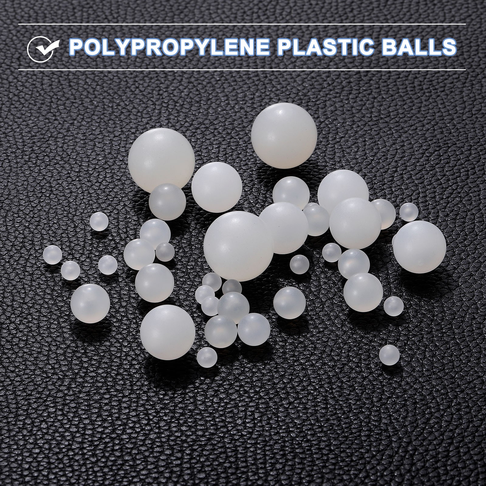 100pcs PP plastic balls 2.5mm for bearings, white
