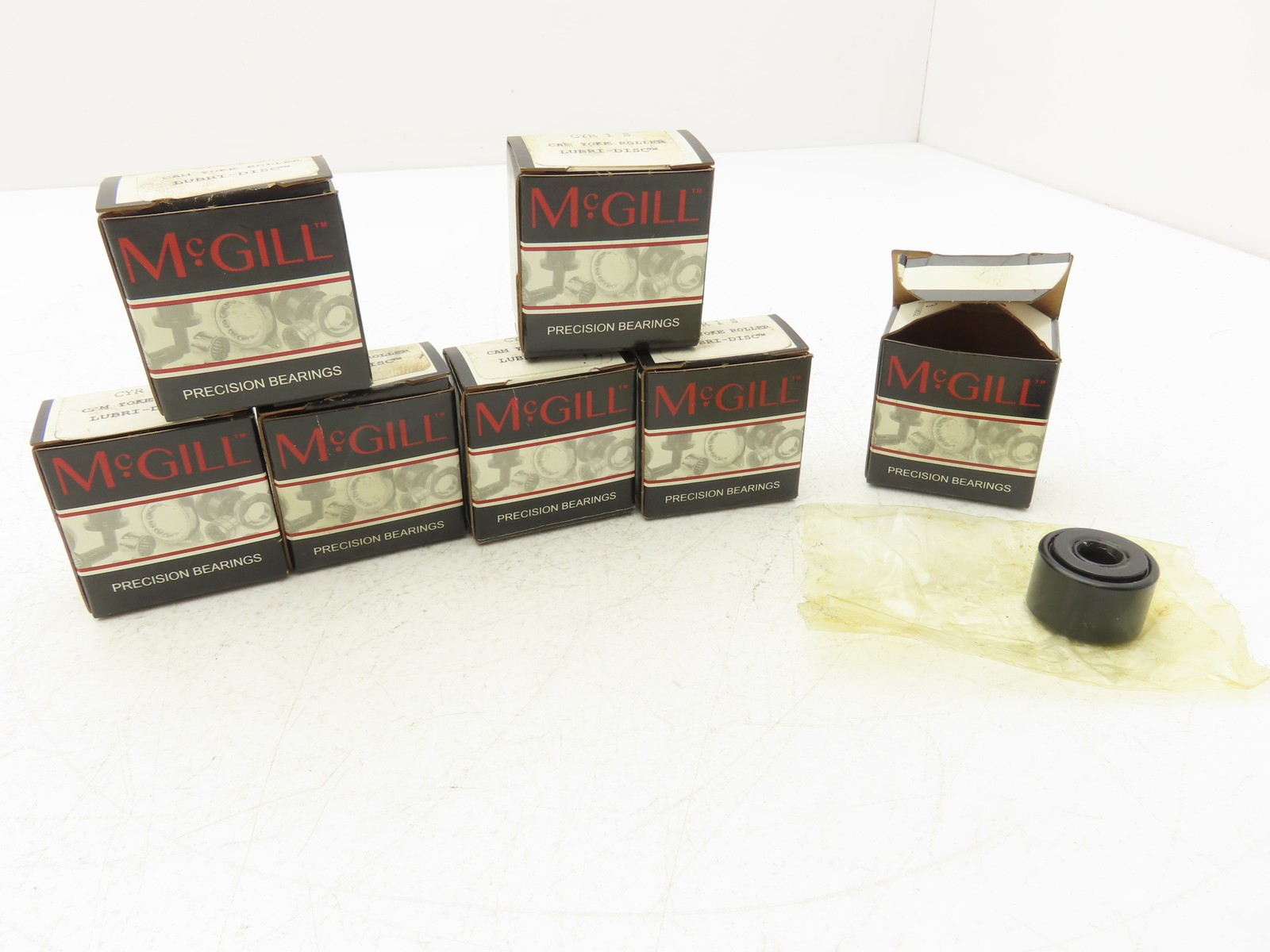 McGill CYR 1 S Cam Follower Roller 1″ OD x 5/16″ ID x .6250″ Width Lot of 7