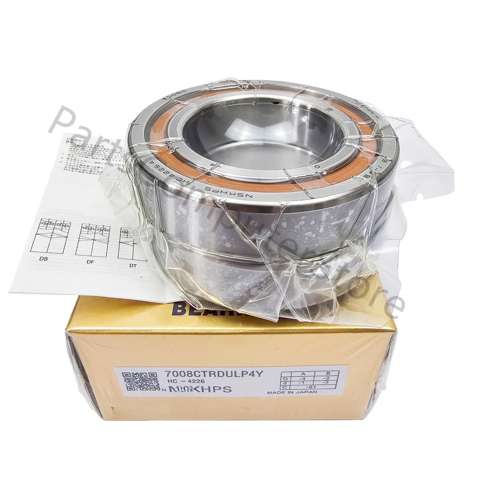 NEW Set of Two Super Precision Spindle Bearings For NSK 7008CTRDULP4Y Abec-7 US