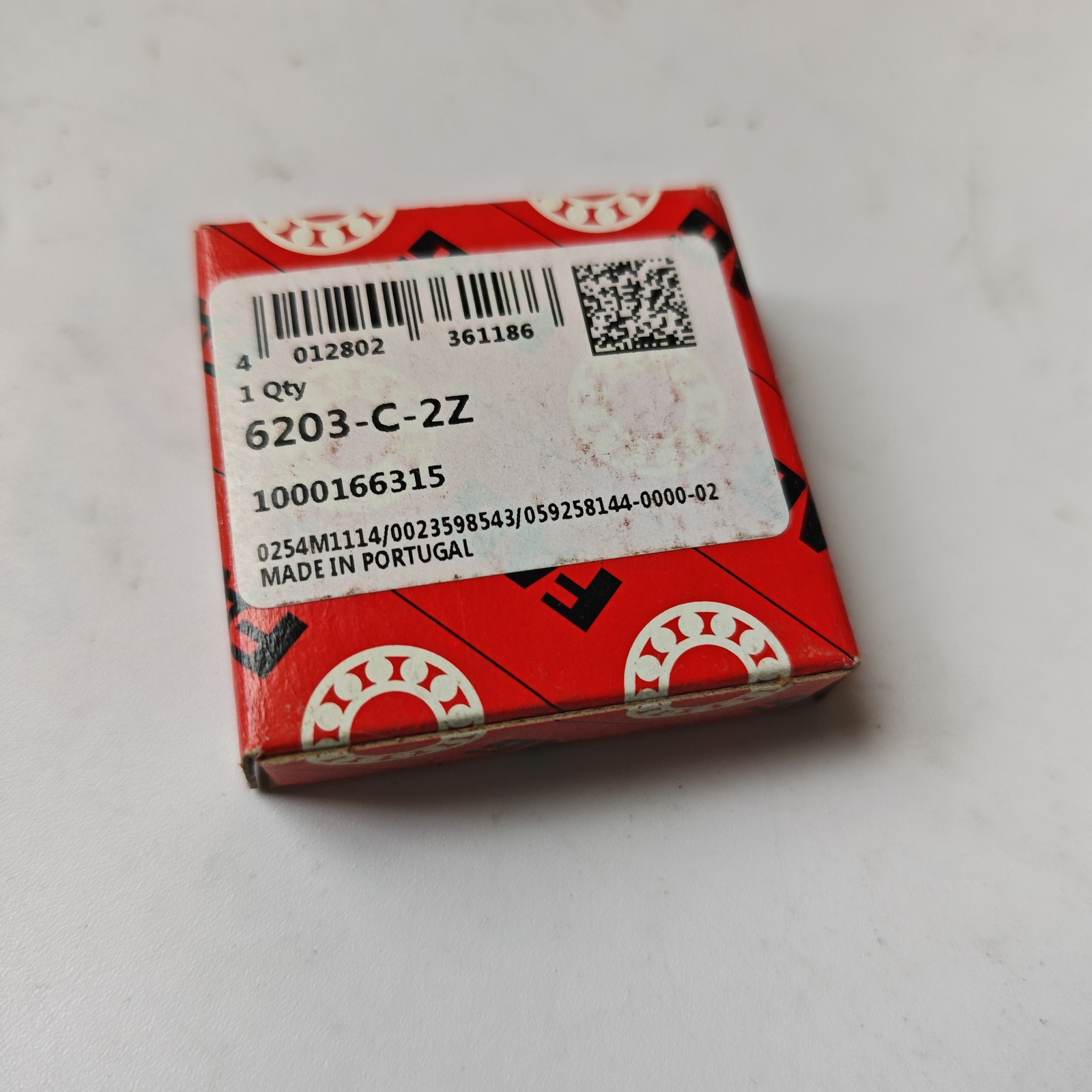 FAG 6203-C-2Z Deep Groove Ball Bearing 17x40x12mm Double Metal Shielded 1PC