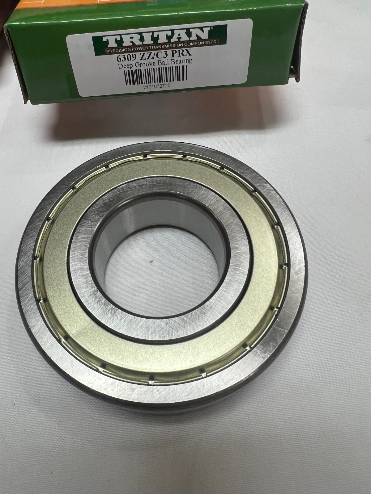 TRITAN Radial Ball Bearing: 6309, Dbl Shield, 45 mm Bore, Item 35JA49