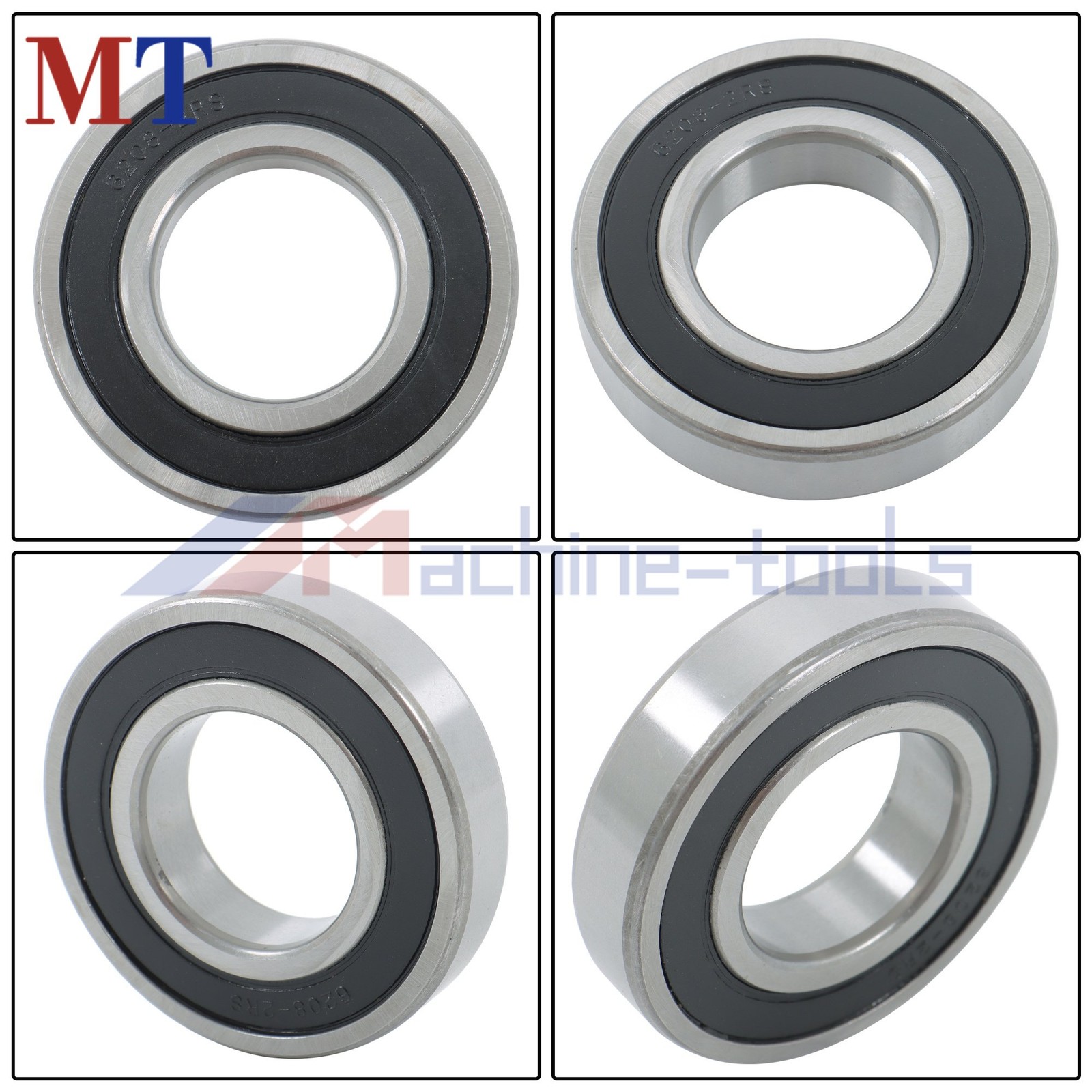 6208-2RS Deep Groove Ball Bearings 4pcs 40x80x18mm Sealed