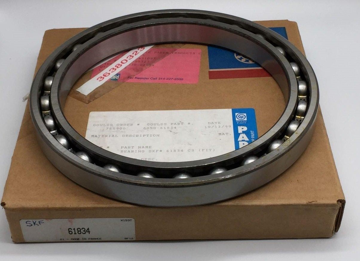 SKF 61834 Radial Deep Groove Ball Bearing, 170mm Bore