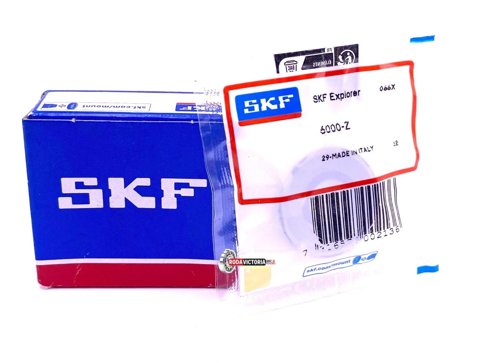 SKF Italy 6000 Z Ball Bearing Metal Shielded One Side + Open One Side 10x26x8 mm