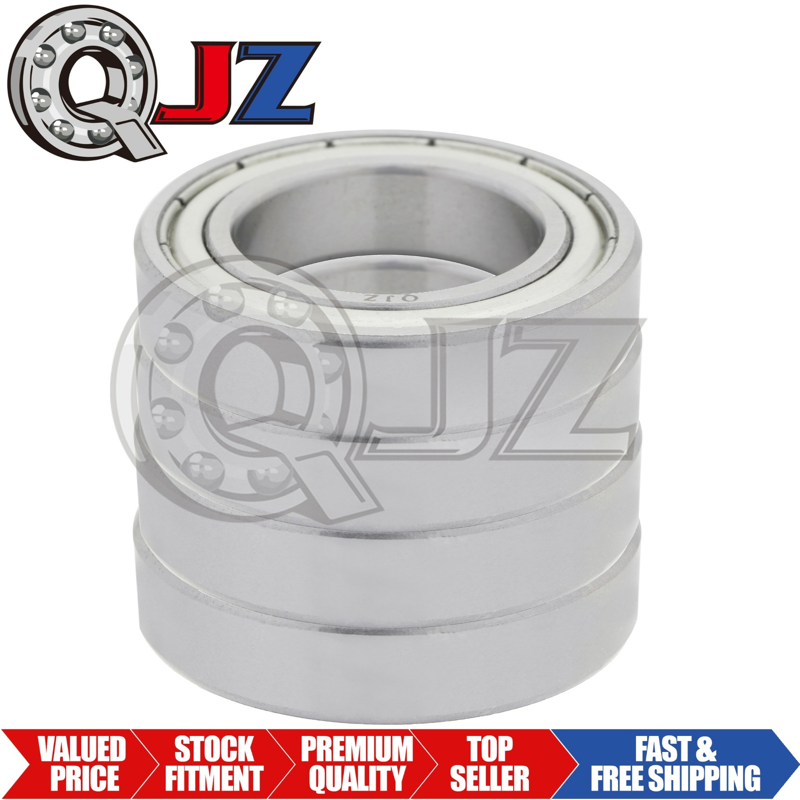 [4-Pack] 6909-ZZ Radial/Deep Groove Ball Bearing 45mm x 68mm x 12mm Metal Shield