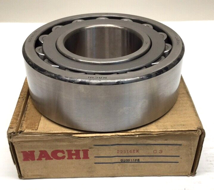 Nachi 22316EKC3 Spherical Roller Bearing 80mm ID 170mm OD 58mm W Tapered 1:12Bor