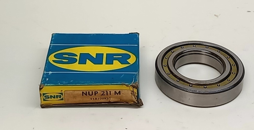 SNR NUP 211 M Cylindrical Roller Bearing 55mm ID X 100mm OD X 21mm W NUP-211-M