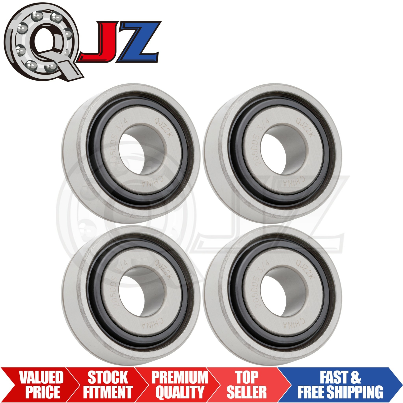 [Qty.4] New 205DDS-3/4 Special Ag Bearing Ball Bearing [3/4in Bore x 2.087in OD]