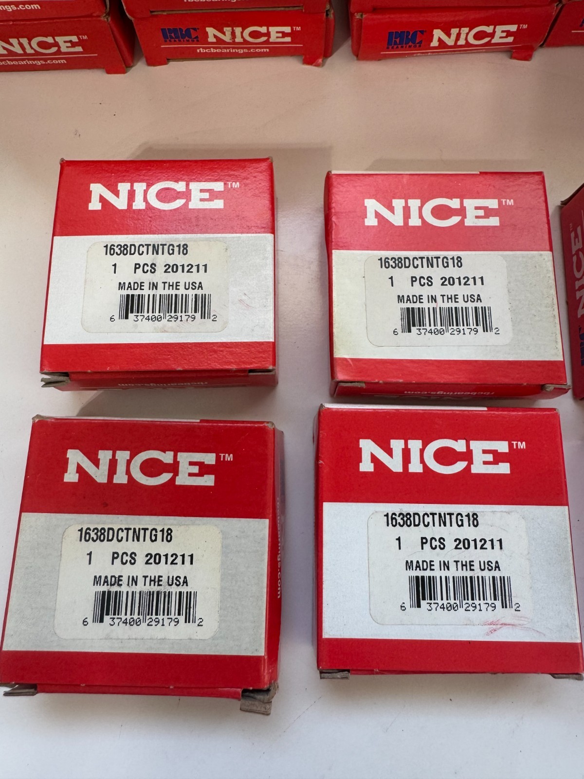 (38) RBC NICE Bearing 1638DCTNTG18 Ball Bearing – WHOLESALE LOT OF 38 PCS. NEW !