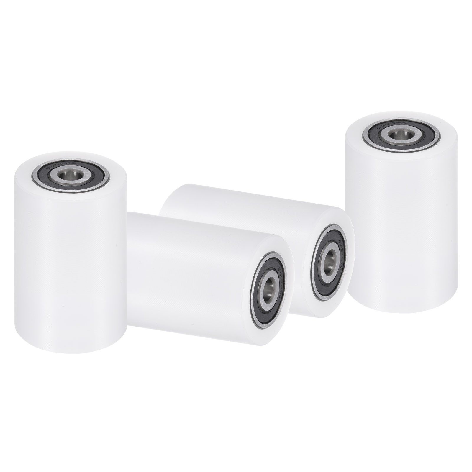 4 Nylon Wheels with Bearings, 3/8″x2″x2-3/4″ for Nylon Pulley