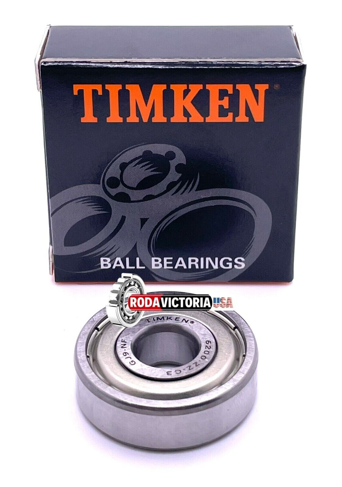 TIMKEN 6200 ZZ C3 DEEP GROOVE BALL BEARING, METAL SHIELDED 10x30x9mm
