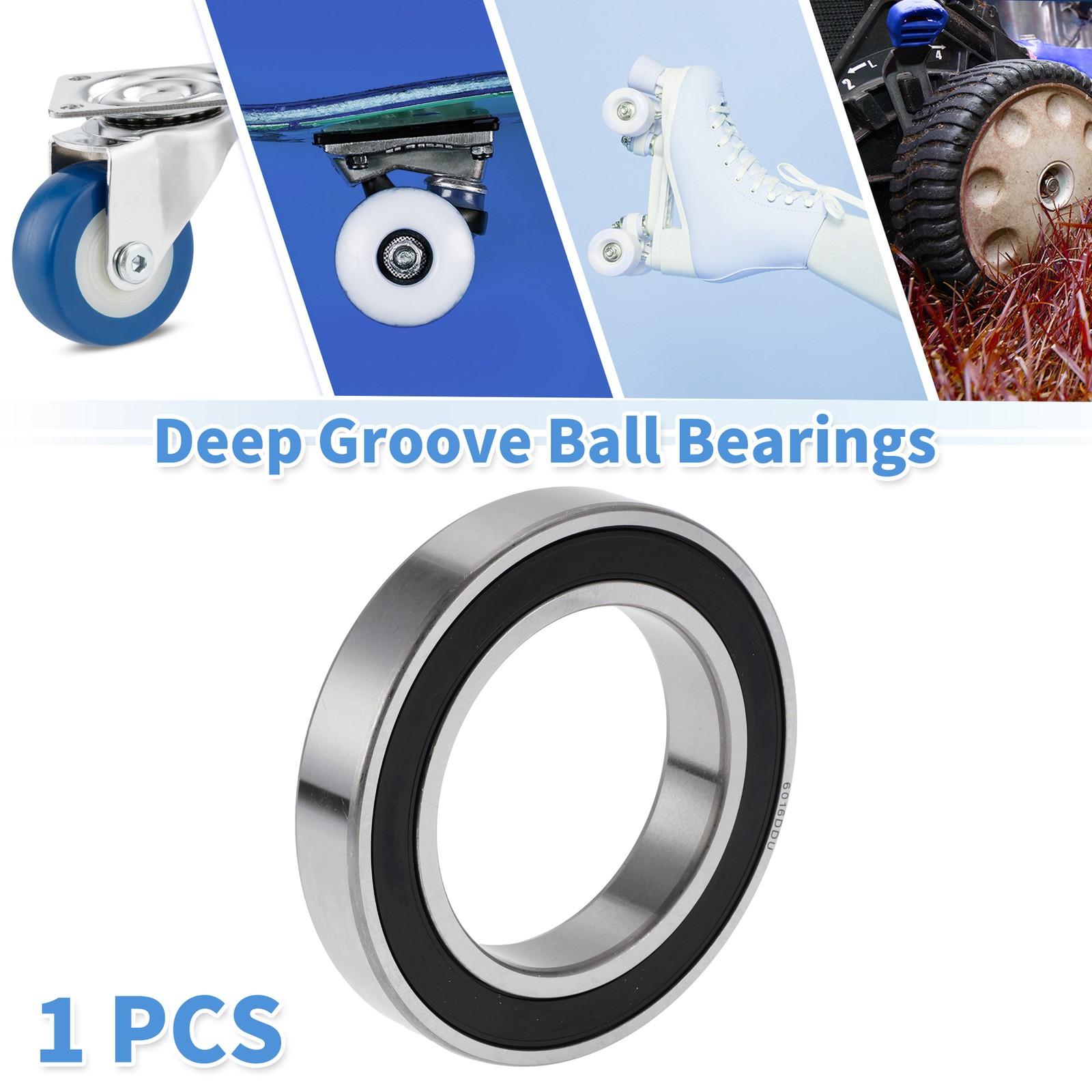 6016DDU Deep Groove Ball Bearings 80x125x22mm 1 Pc Scooter Skateboard Wheel