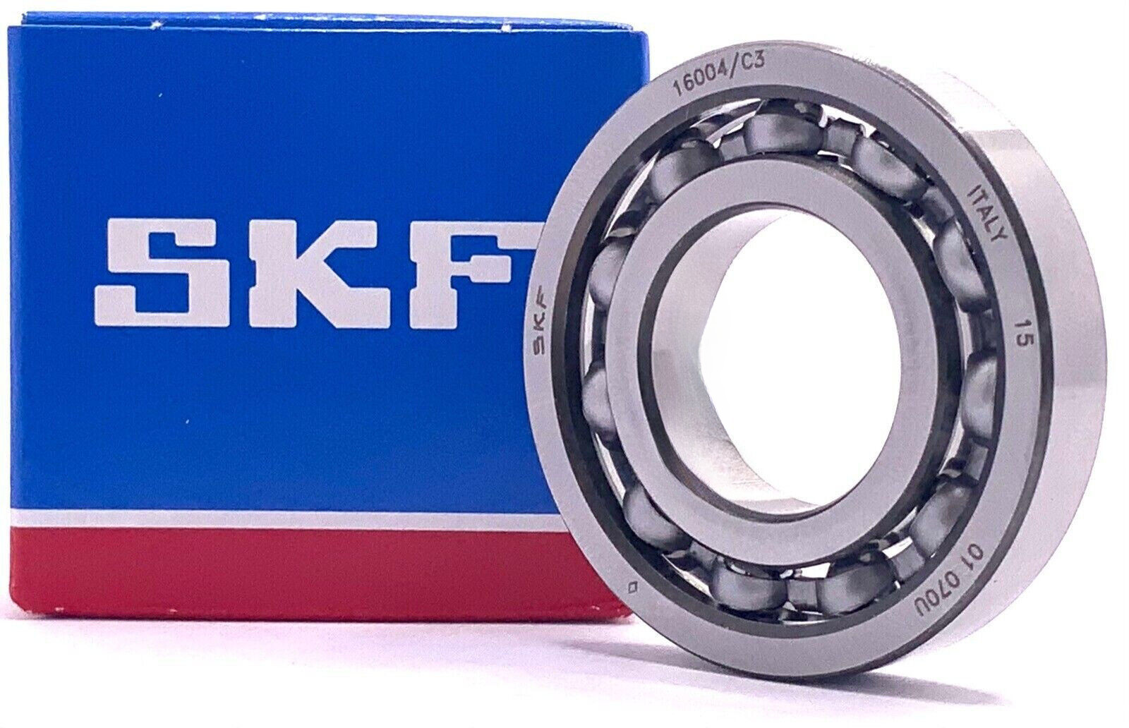 SKF 16004 C3 20X42X8mm Ducati Gearbox Main Shaft BEARING Free Return Metal New