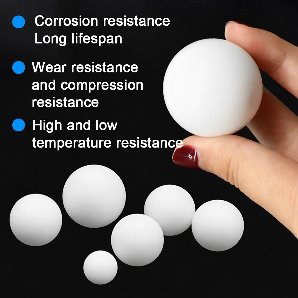White Solid PTFE Ball Plastic Balls Diaphragm Pump Sealing Ball Dia. Ø1mm-63mm