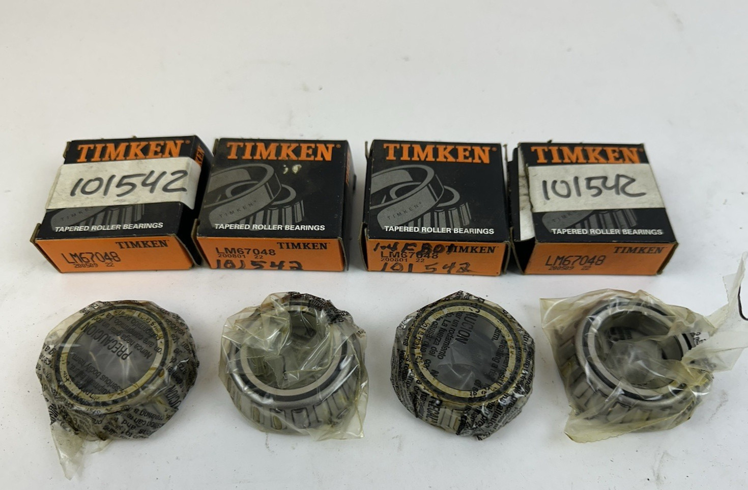 TIMKEN LM67048 TAPERED ROLLER BEARINGS LOT OF 4