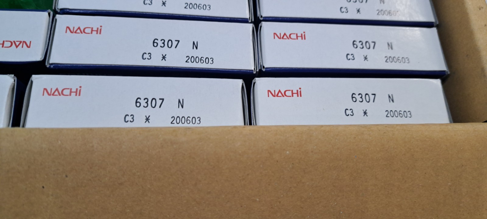 20X Nachi 6307N C3 Deep Groove Ball Bearing, Open Type, No Seals 80x35x21mm