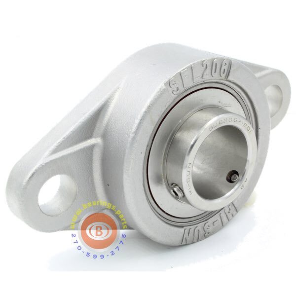 SUCSFL206-19 Stainless Steel 1-3/16" Two-Bolt Flange Bearing – Hi-Sun