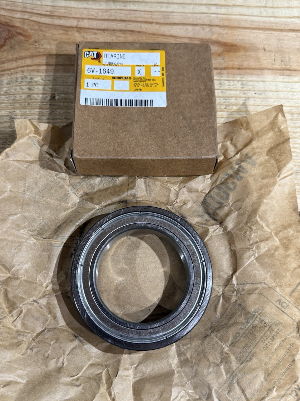 Caterpillar 6V-1649 Single Row Ball Bearing