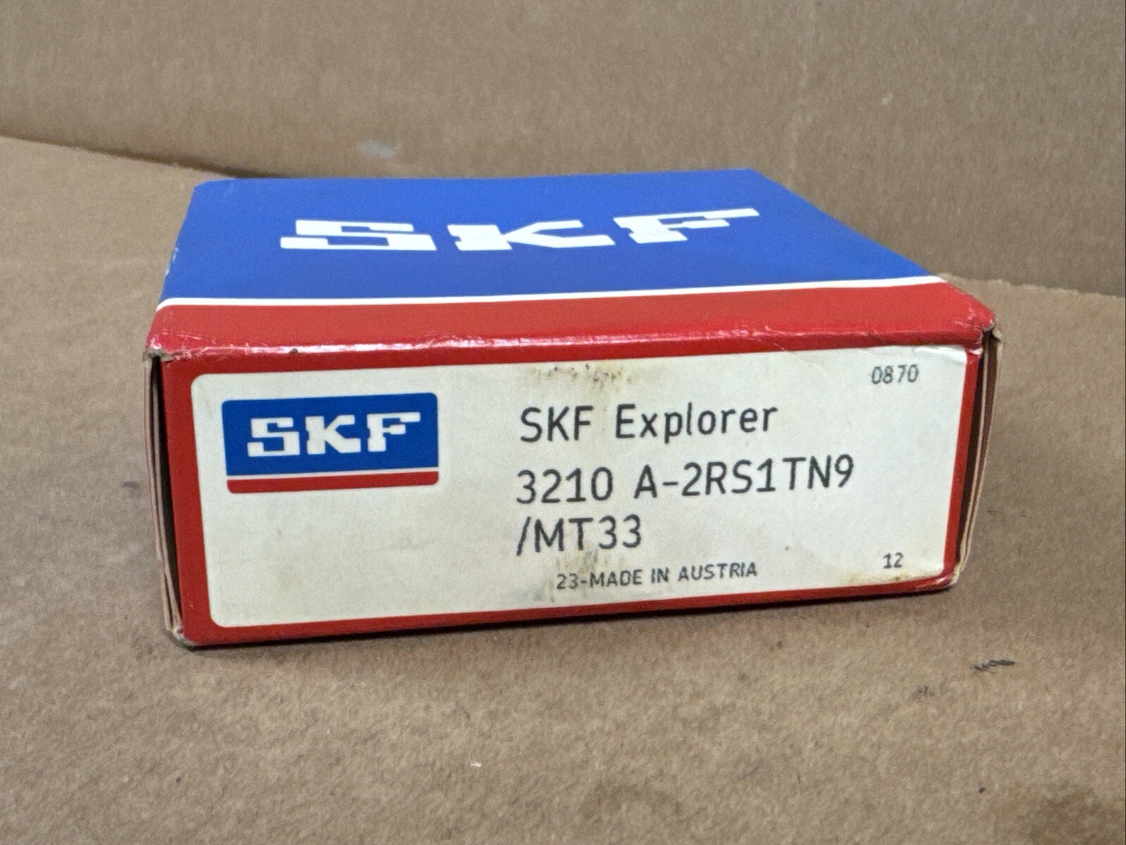 NEW SKF 3210 A-2RS1TN9/MT33 Double Row Ball Bearing – GENUINE – FAST SHIPPING