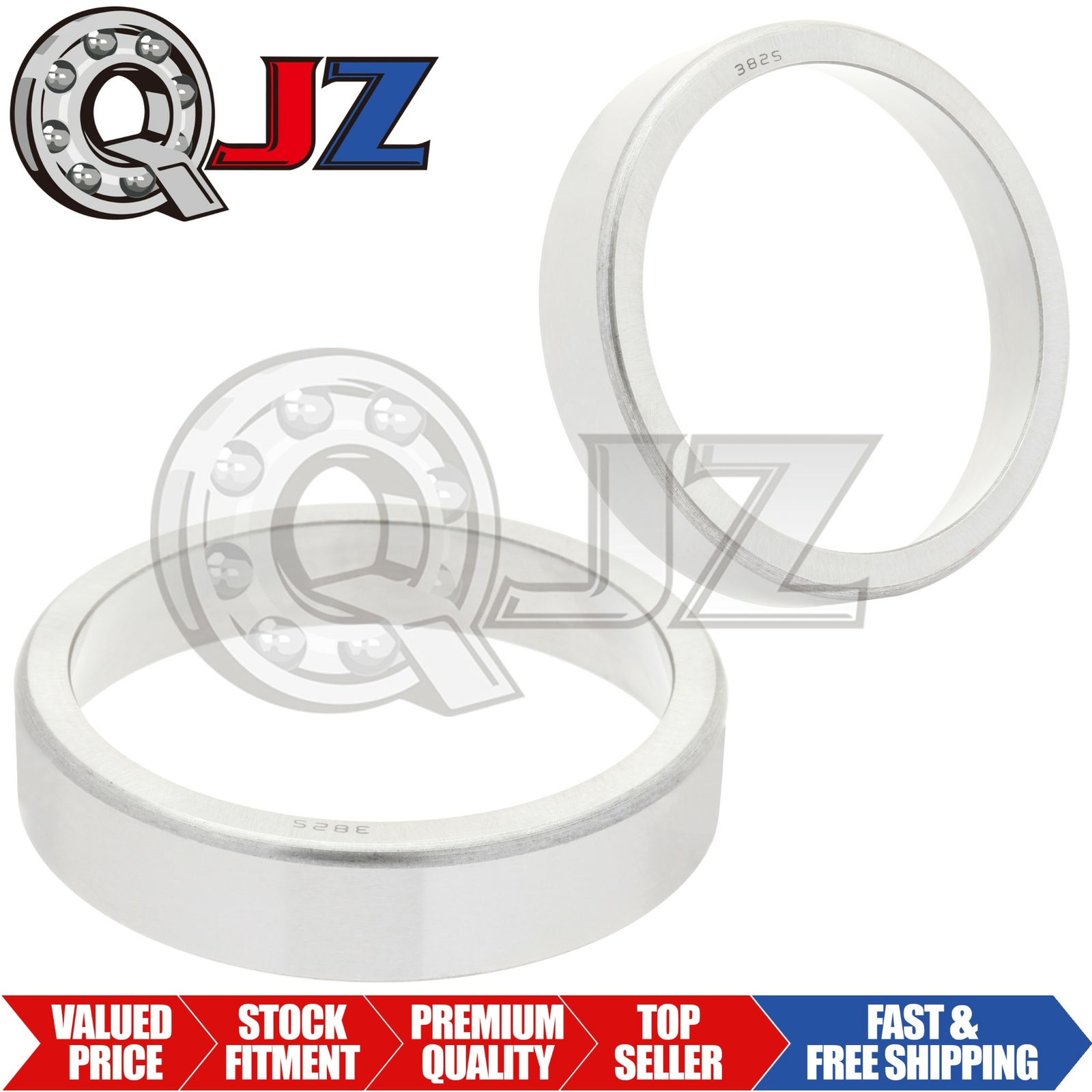 [2-Pack] 382S Tapered Roller Bearing Outer Cup 3.8125″ (Outer) x 0.7982″ (Width)