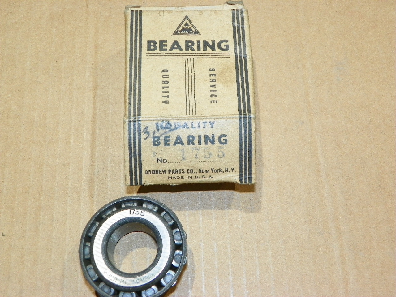 NOS Andrew Parts Tapered Roller Bearing #1755